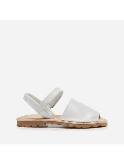 Girls' Childrenchic leather sandals in glitter