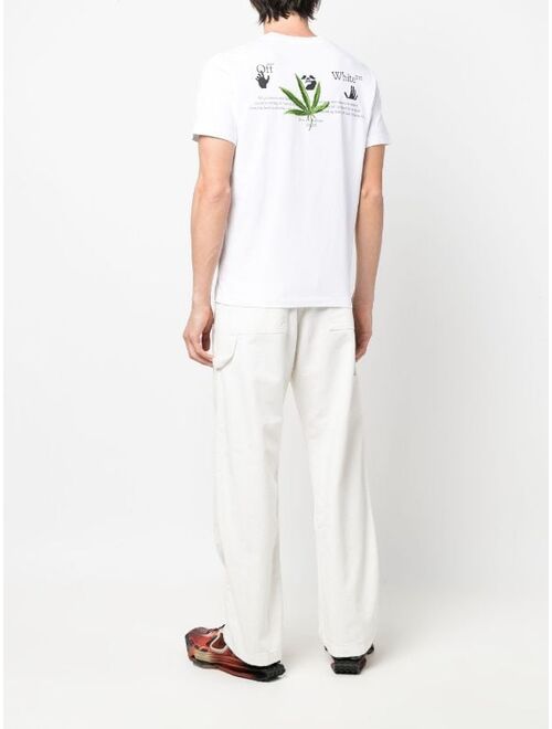 Off-White Weed Hands Off logo-print T-shirt