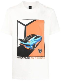 Automobili Lamborghini Adrenaline-print short-sleeved T-shirt