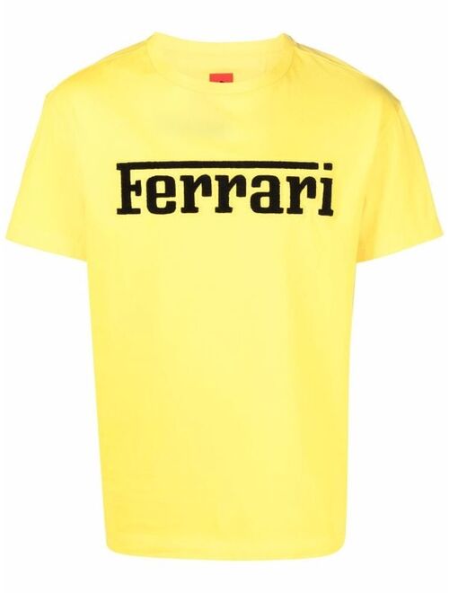 Ferrari logo-print organic cotton T-shirt