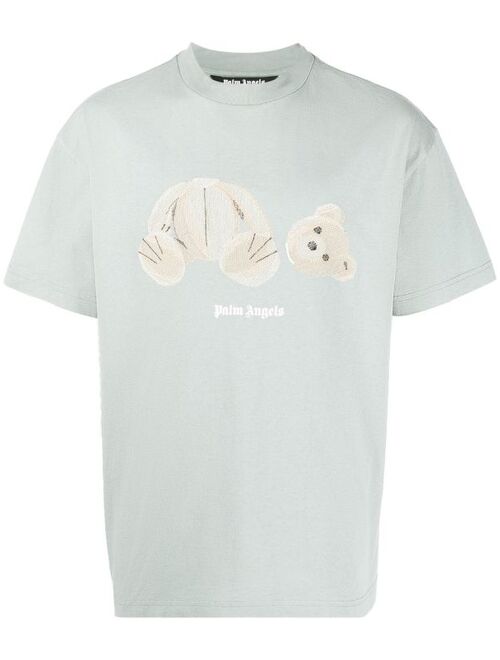 Palm Angels Teddy Bear logo-print crew-neck T-shirt