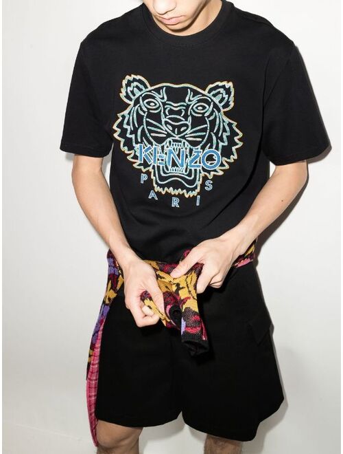 Kenzo Tiger-embroidered cotton T-shirt