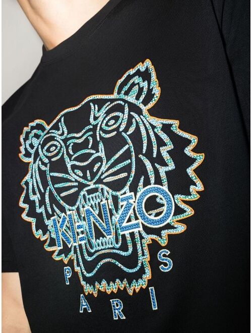 Kenzo Tiger-embroidered cotton T-shirt