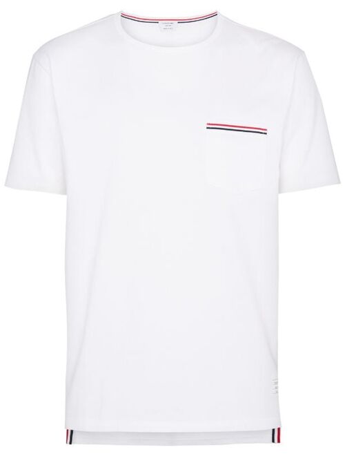 Thom Browne Rwb Pocket Trim Short-Sleeve Tee