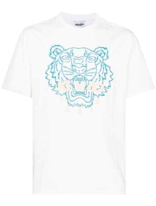 Kenzo Tiger-embroidered cotton T-shirt