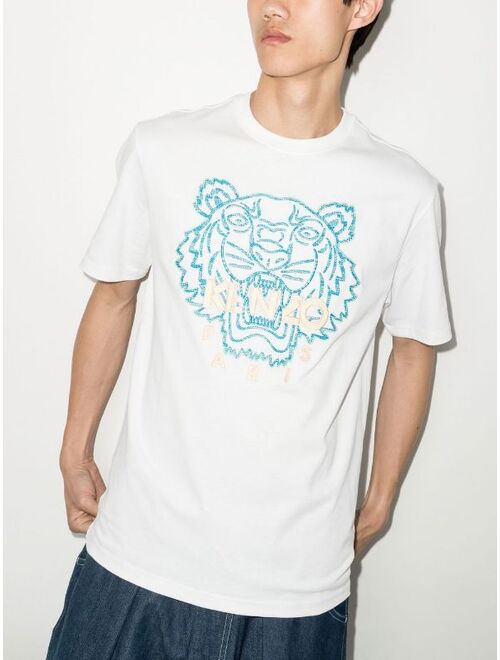 Kenzo Tiger-embroidered cotton T-shirt