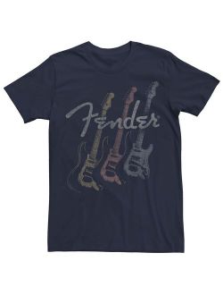 Men's Fender Stacked Guitar Faded Logo Tee