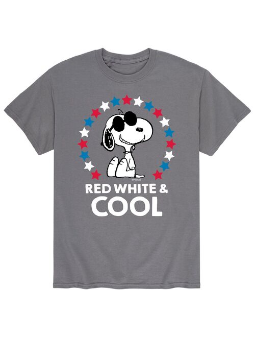 Men's Peanuts Red White And Cool Tee