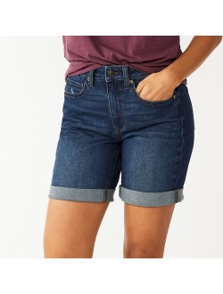 Petite Sonoma Goods For Life High-Rise Bermuda Jean Shorts