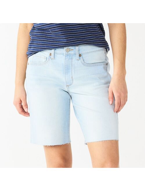 Petite Sonoma Goods For Life® High-Rise Bermuda Jean Shorts