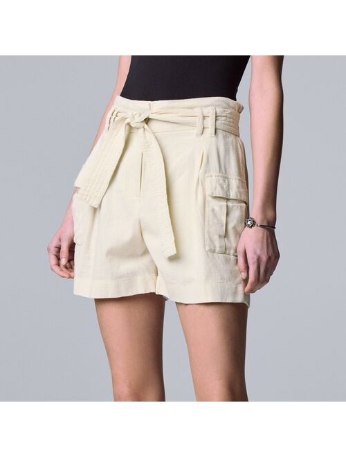 Women's Simply Vera Vera Wang Tie-Front Cargo Shorts