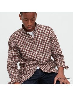 Extra Fine Cotton Broadcloth Checkered Long-Sleeve Shirt