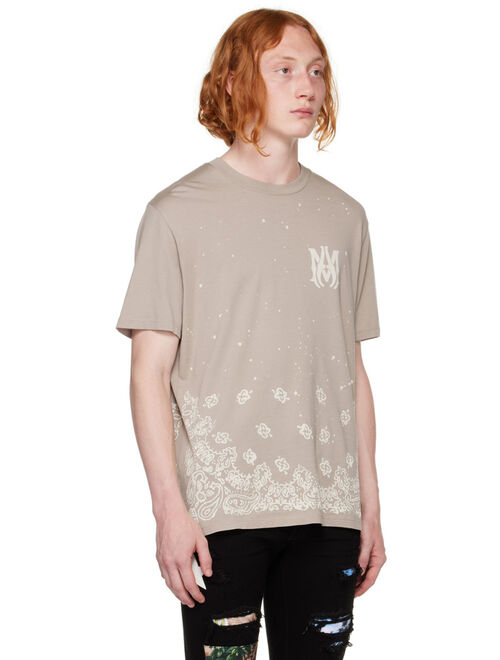 AMIRI Taupe Bandana T-Shirt