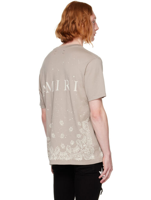 AMIRI Taupe Bandana T-Shirt