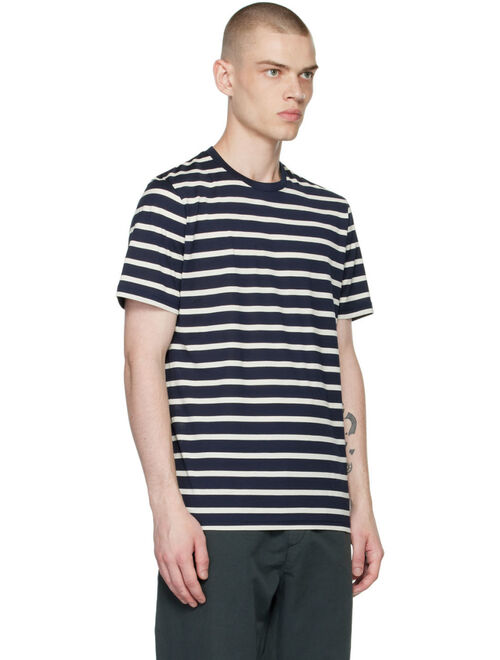 Sunspel Navy Classic Breton Striped T-Shirt