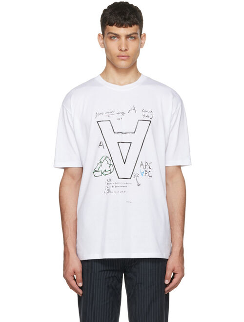 A.P.C. White Whaouh T-Shirt