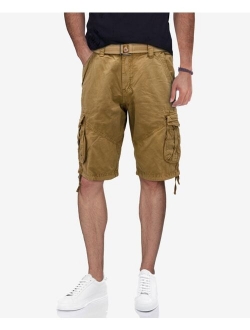 X-Ray Men's Belted Snap Pocket Cargo Shorts