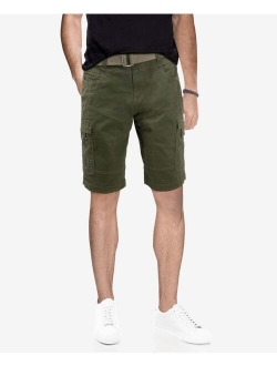 X-Ray Men's Belted Stretch Twill Cargo Short