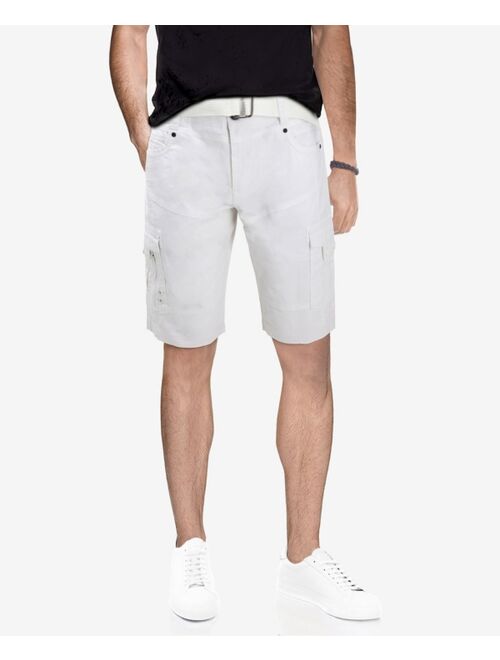 X-Ray Men's Belted Stretch Twill Cargo Short