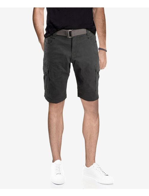 X-Ray Men's Belted Stretch Twill Cargo Short