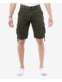 X-Ray Men's Belted Multi Pocket Cargo Shorts