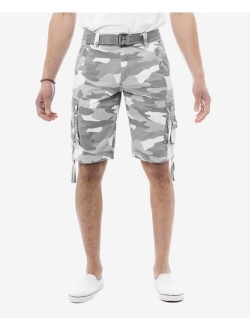 X-Ray Men's Belted Multi Pocket Cargo Shorts