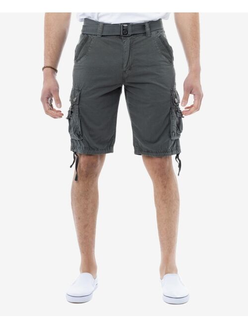 X-Ray Men's Belted Multi Pocket Cargo Shorts