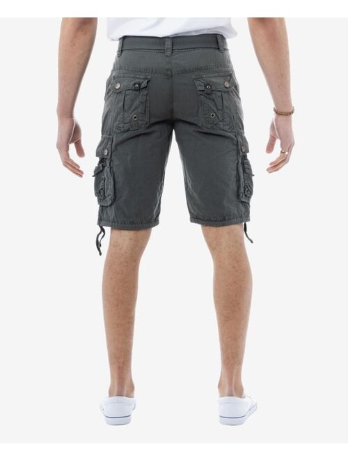 X-Ray Men's Belted Multi Pocket Cargo Shorts