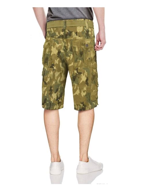 X-Ray Men's Belted D-Ring Cargo Shorts