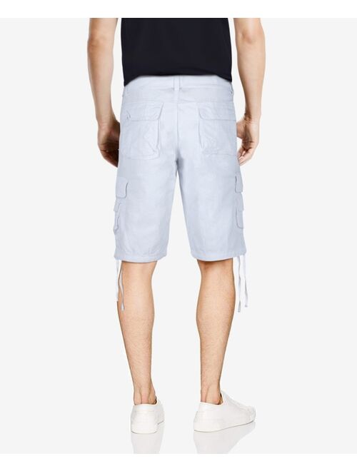 X-Ray Men's Belted Twill Piping Cargo Shorts