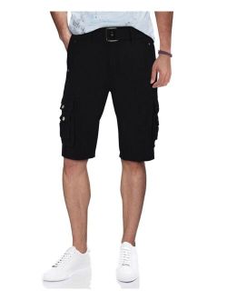 X-Ray Men's Belted Snap Detail Cargo Shorts