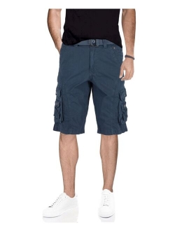 X-Ray Men's Belted Snap Detail Cargo Shorts