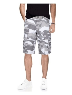 X-Ray Men's Belted Snap Detail Cargo Shorts