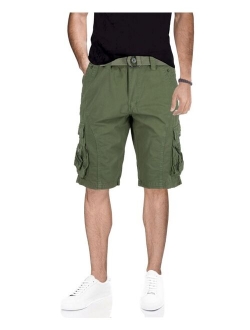 X-Ray Men's Belted Snap Detail Cargo Shorts