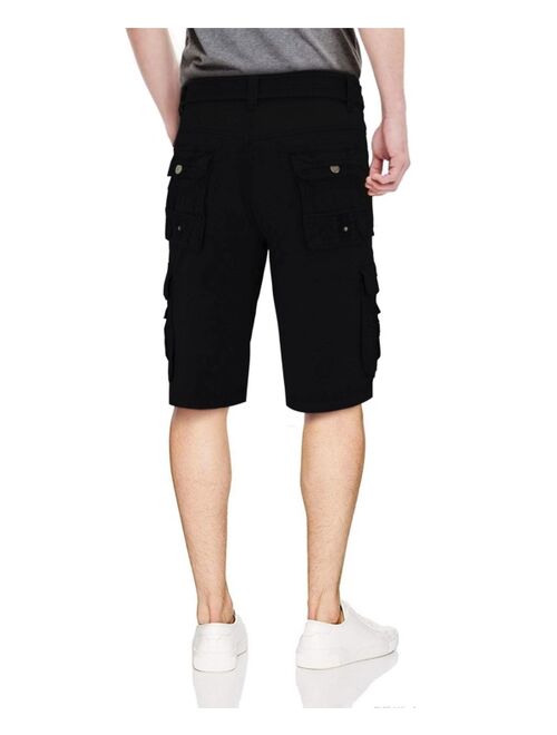 X-Ray Men's Belted Snap Detail Cargo Shorts