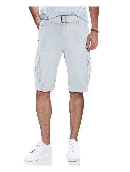 X-Ray Men's Belted Snap Detail Cargo Shorts