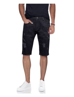 X-Ray Men's Rip and Repair Denim Shorts