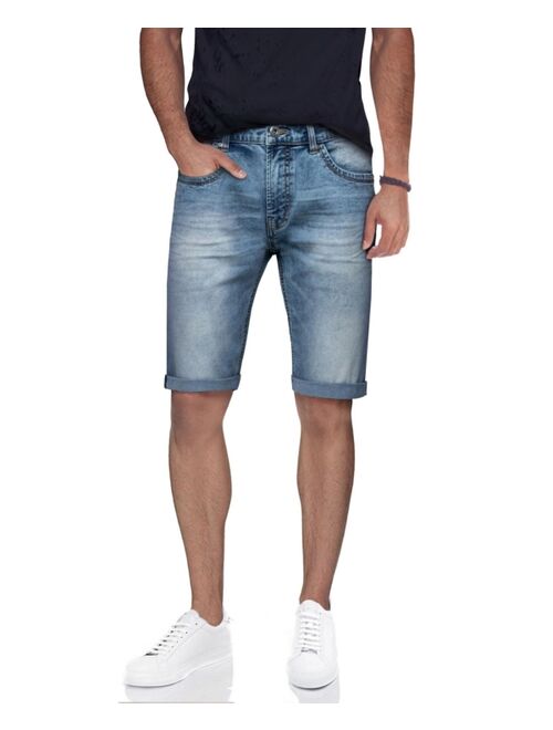 X-Ray Men's Cultura Roll Up Denim Shorts