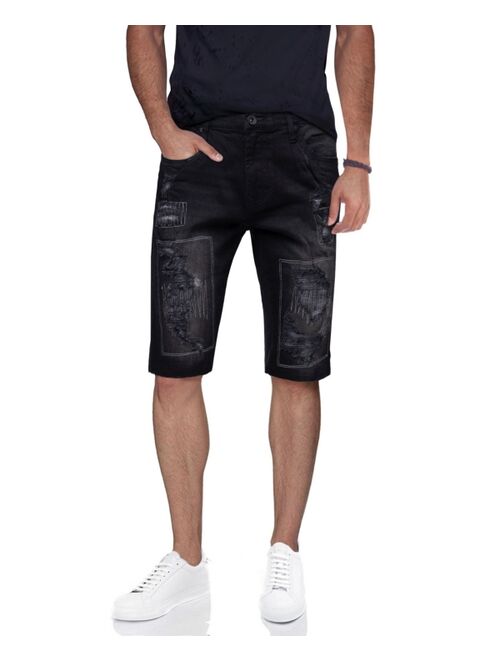 X-Ray Men's Distressed Denim Shorts