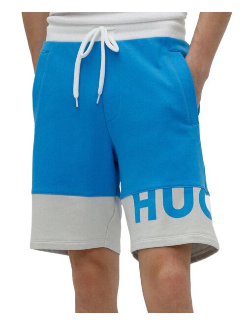 HUGO Men's Davus Colorblocked Logo Sweat Shorts, Created for Macy's