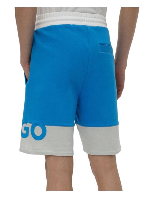 HUGO Men's Davus Colorblocked Logo Sweat Shorts, Created for Macy's