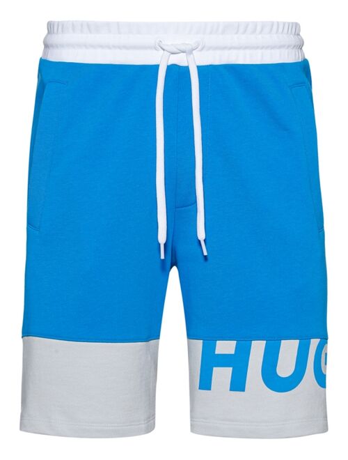 HUGO Men's Davus Colorblocked Logo Sweat Shorts, Created for Macy's