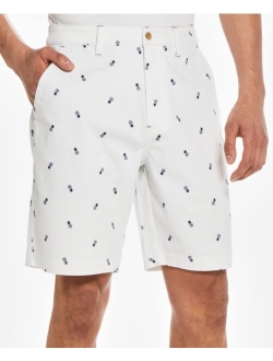 Men's Stretch Twill Printed Flat Front Shorts