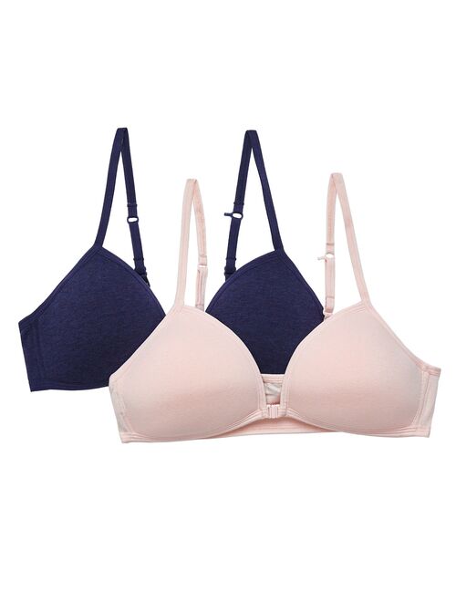 Girls SO® 2-Pack Wire Free Front Close Bra