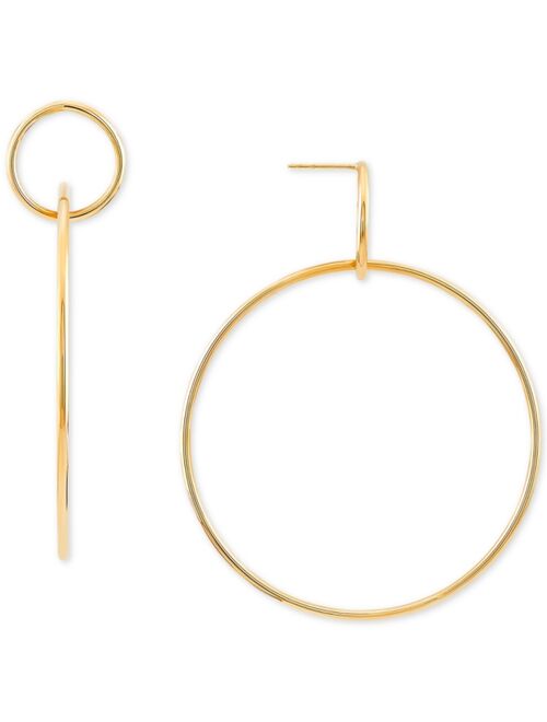 MACY'S Double Circle Drop Earrings in 14k Gold