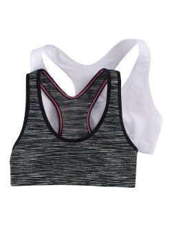 Girls 7-16 Maidenform 2-pk. Space-Dyed & Solid Seamless Sports Bras