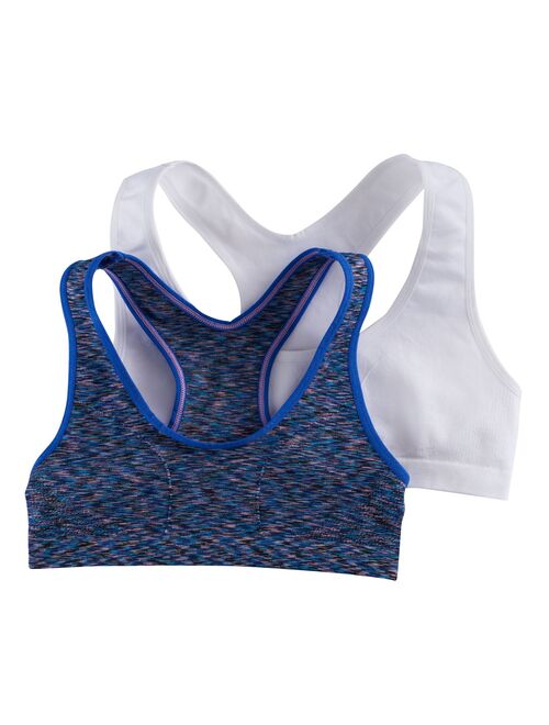 Girls 7-16 Maidenform® 2-pk. Space-Dyed & Solid Seamless Sports Bras