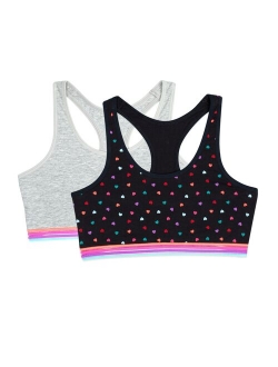 Girls SO® 2-Pack Tie-Dye & Solid Racerback Sports Bras