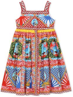 Kids graphic-print dress