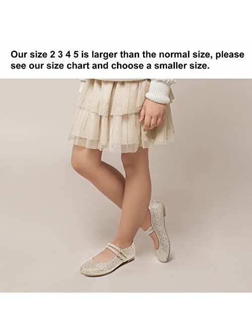 MIXIN Girls Dress Shoes Mary Jane Shoes for Girl Ballet Flats Back to School Princess Wedding Shoes